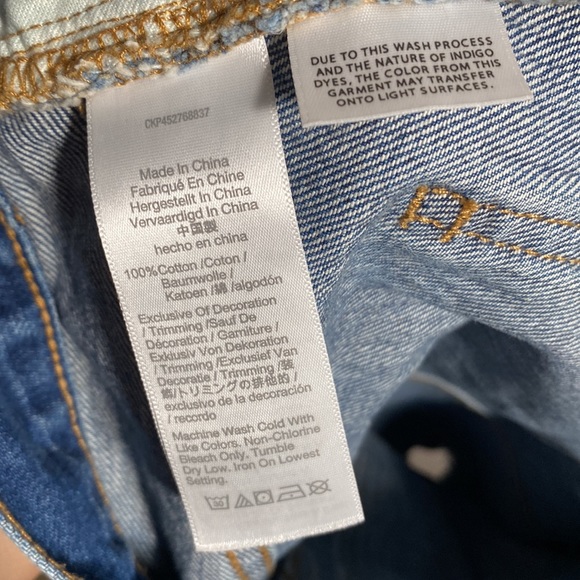 Madewell, Rigid Denim Straight Mini Skirt: Destructed Edition - Picture 6 of 10